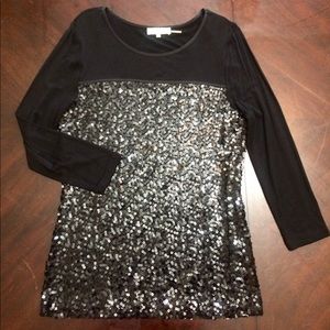 NWOT Calvin Klein Black Sequin Top